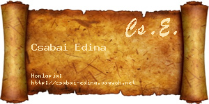 Csabai Edina névjegykártya