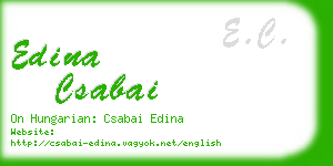 edina csabai business card